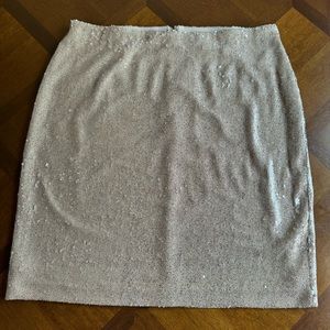 White House Black Market gold sequin skirt NWT